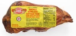 FULL Smoked, Boneless Cottage Ham (Pork Shoulder Butt)